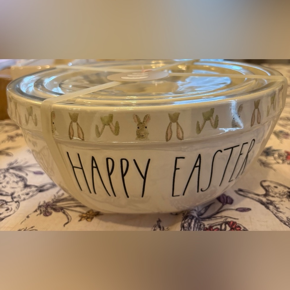 Rae Dunn Happy Easter Ceramic Bowl Set